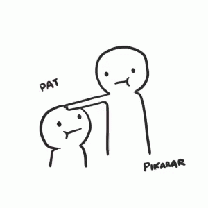 There There Stickman Head Pats Animation GIF