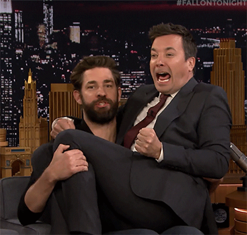 There There John Krasinski Rocking Jimmy Fallon GIF