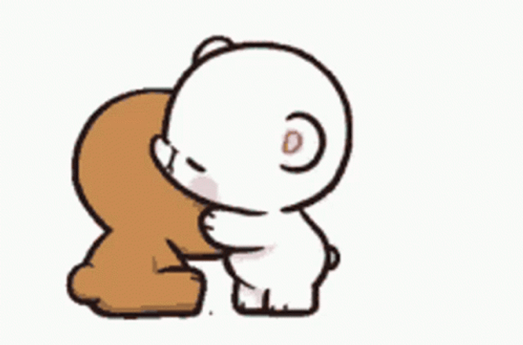 There There Mocha Hugging Milk GIF
