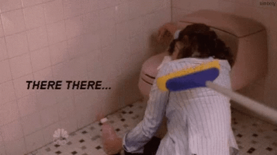 There There Slumped Crying Broom Stick  GIF