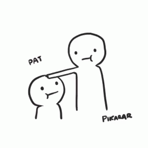 There There Stickman Head Pats Animation GIF