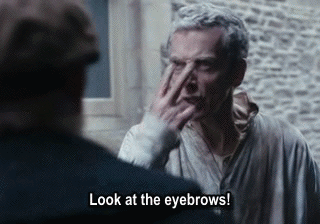 These Are Attack Eyebrows Look GIF