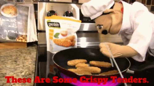 These Are Crispy Tender Chicken Nugget Meme GIF