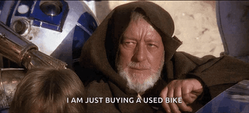 These Are Not The Droids You're Looking For Buying Bike GIF