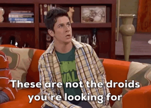 These Are Not The Droids You're Looking For David Henrie GIF