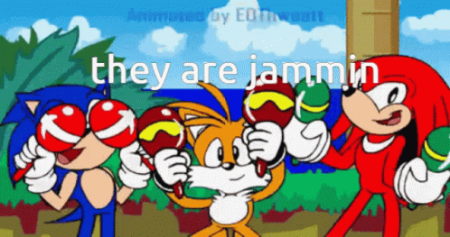 They Are Jammin Knuckles Dancing GIF