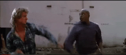 They Live Movie Roddy Piper Exciting Fight Scene GIF
