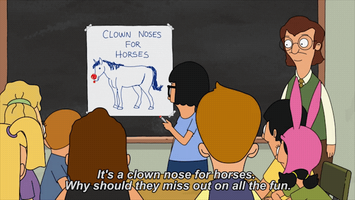 They Missed Clown Nose For Horses GIF
