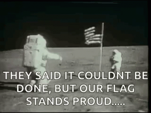 They Said It Couldn 'T Be Done , But Our Flag Stands Proud ... GIF