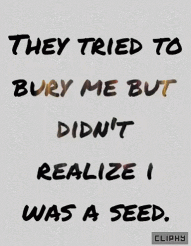 They Tried to Bury Me But Didn't Realize I Was a Seed Poster