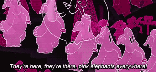 Theyre Here Dancing Pink Elephants Animation GIF