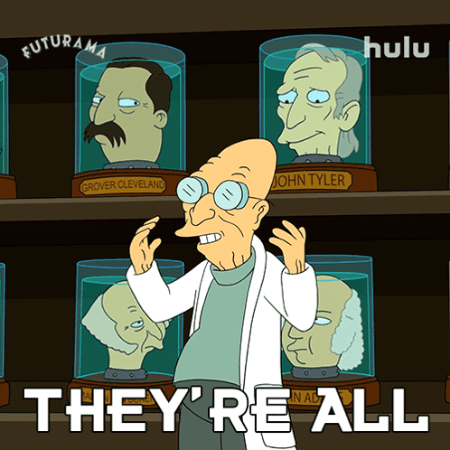 Theyre Here Professor Farnsworth Futurama GIF