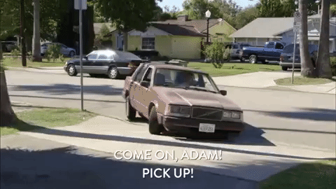 Theyre Here Vintage Car Workaholics GIF