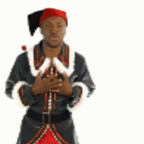 Thimoji Blackman Olhando Black Santa GIF