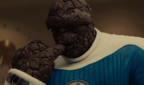 Thing Wearing Blue And White Shirt With Letter S GIF