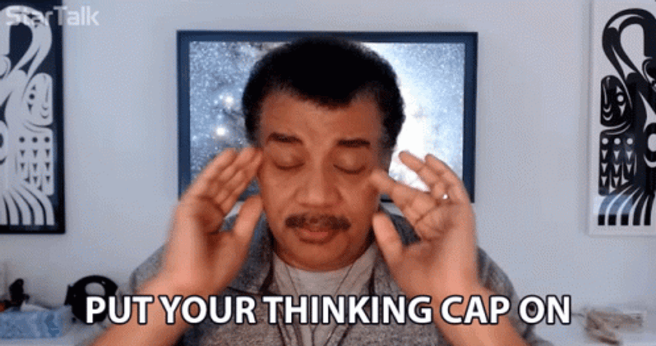 Think About It Cap On GIF