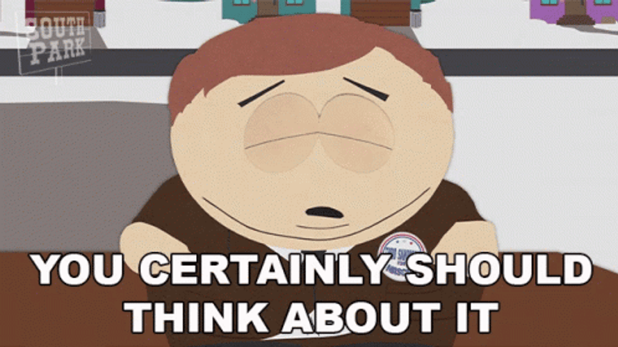 Think About It Eric Cartman GIF