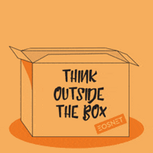 Think Outside The Box Black Cat GIF