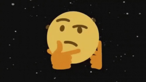 Thinking Emoji Space Finger Gun Hmm GIF
