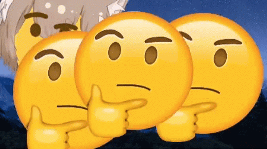 Thinking Emoji With Neko Meme GIF