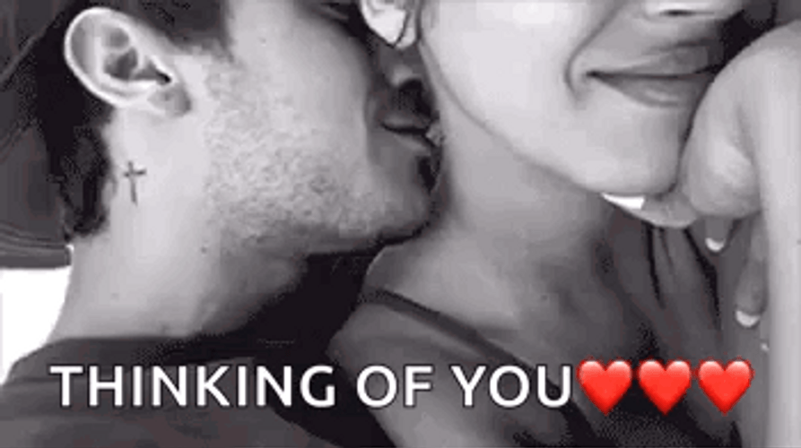 Thinking Of You Big Kiss On Neck GIF
