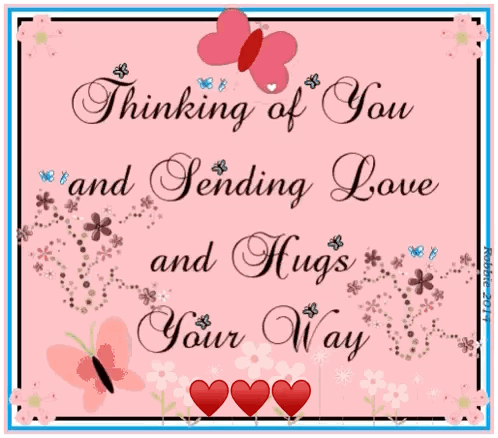 Thinking of You Sending Love Hugs Card