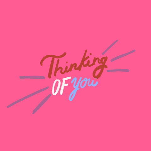 Thinking Of You Sympathy Pink Background GIF