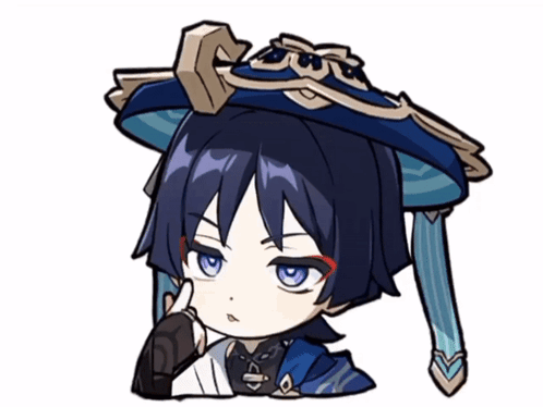 Thinking Scaramouche GIF