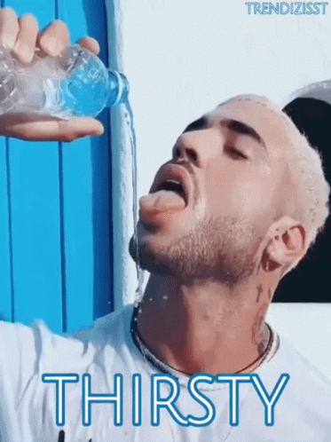 Thirsty Hot Guy Sensual Drinking GIF