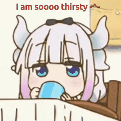 Kanna Kamui So Thirsty Anime GIF