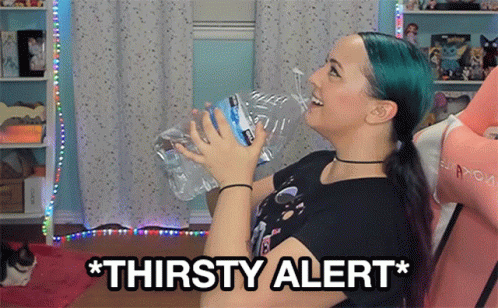 Thirsty Vlogger Kirakirakrystal Drinking From Gallon GIF