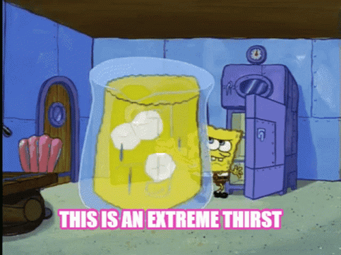 Extremely Thirsty Spongebob Squarepants GIF