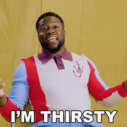 I'm Thirsty Funny Man Kevin Hart GIF