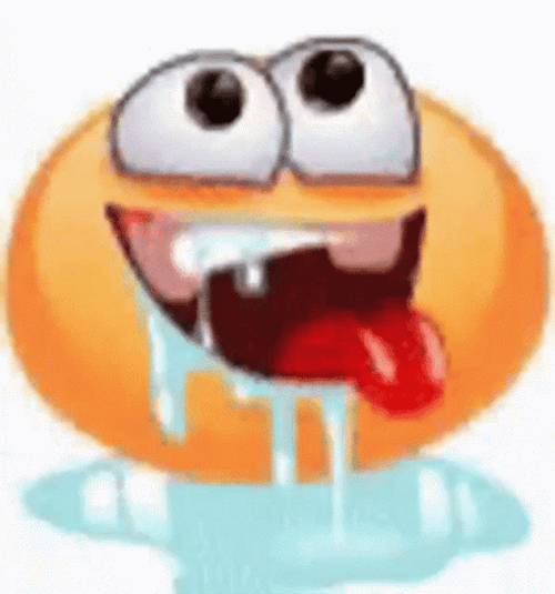 Thirsty Emoji Salivating Meme GIF