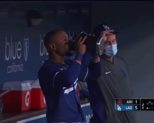 Thirsty Mookie Betts Drinking From Jug GIF