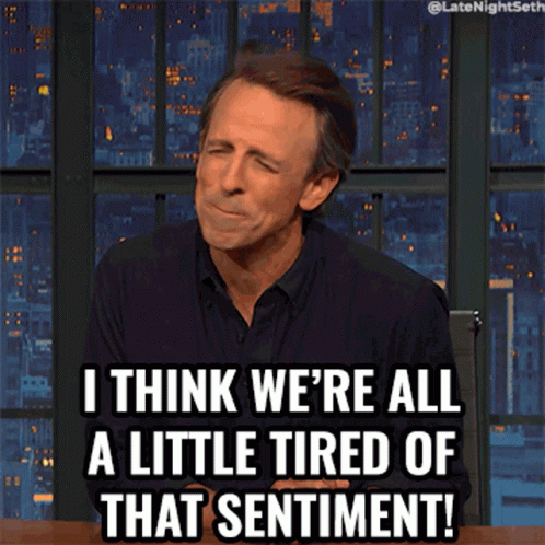 Seth Meyers Tired Of This Statement GIF