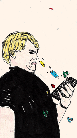 This Animated Guy Phone Stinks GIF