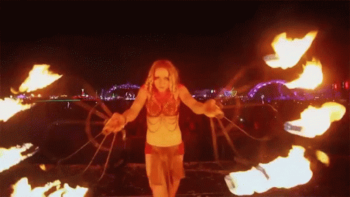 This Girl Is On Fire Cable Performance GIF