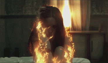 This Girl Is On Fire Confused GIF