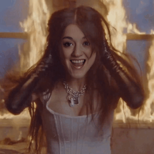 This Girl Is On Fire Crazy Shouting GIF