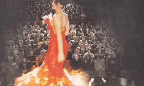 This Girl Is On Fire Dress Burn GIF