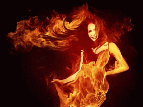 This Girl Is On Fire Dress Modeling GIF