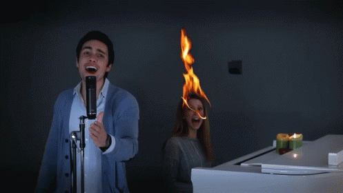 This Girl Is On Fire Head Burning GIF