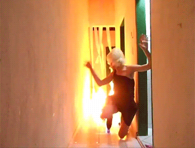 This Girl Is On Fire Slipped GIF
