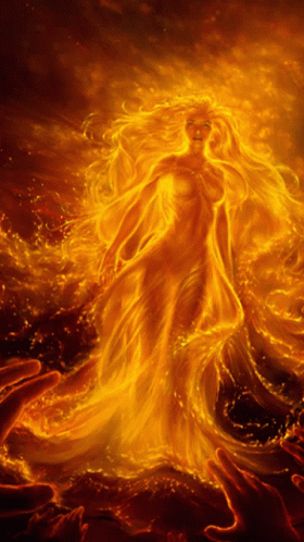 This Girl Is On Fire Standing Goddess GIF