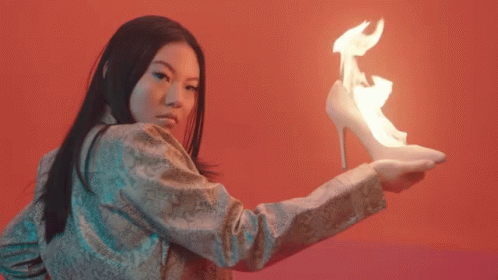 This Girl Is On Fire Stiletto GIF