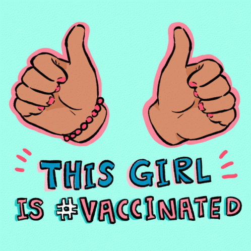 This Girl Is Vaccinated Thumbs Up