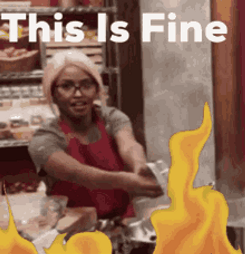 This Is Fine Kitchen Chaos GIF