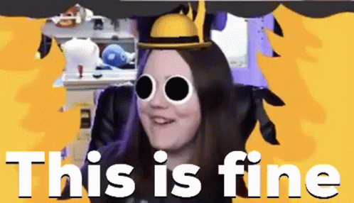 This Is Fine Meme Gamer Face Fire GIF