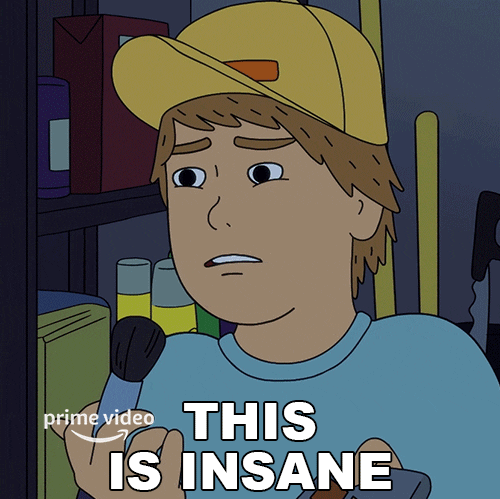 This Is Insanity Animation Yellow Cap GIF